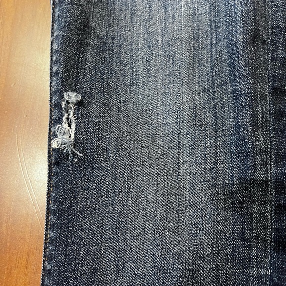 Hudson Mid-rise Natalie Distressed Skinny Jeans Dark Blue Size 27 - Picture 7 of 8